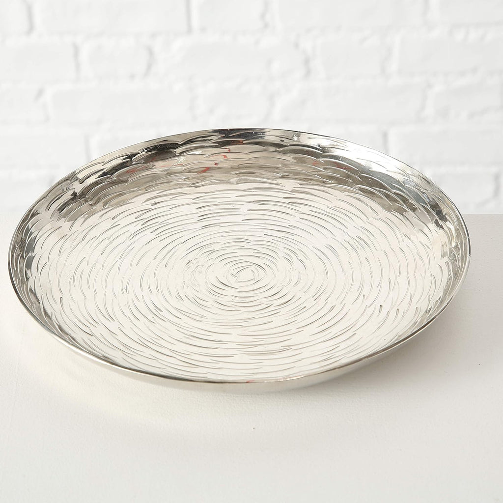 Silver Vanity Trays, Set of 3, Hand Cast Aluminum T3031