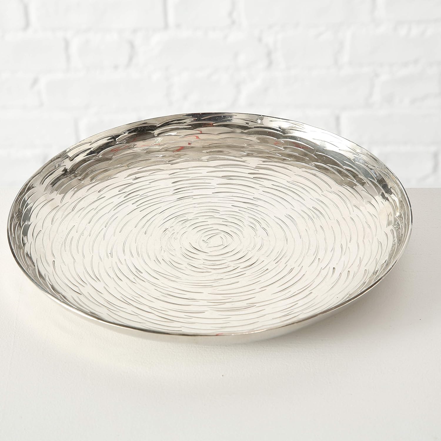 Silver Vanity Trays, Set of 3, Hand Cast Aluminum T3031