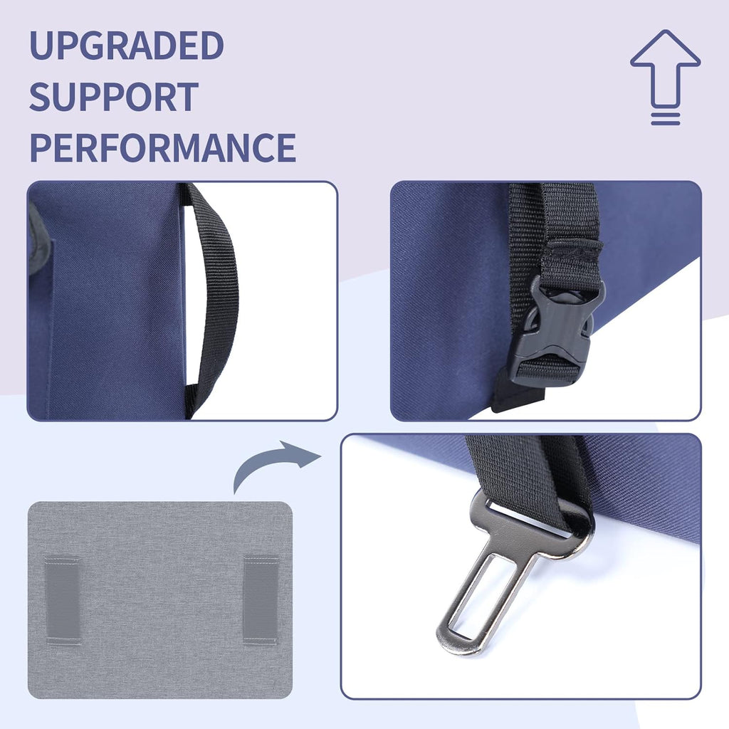 Deep Blue Pet Car Booster Seat with 2 Safety Leashes A3037