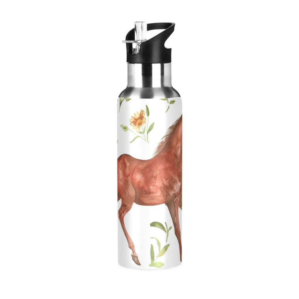 20 oz Insulated Stainless Steel Water Bottle with Straw Lid Y39137