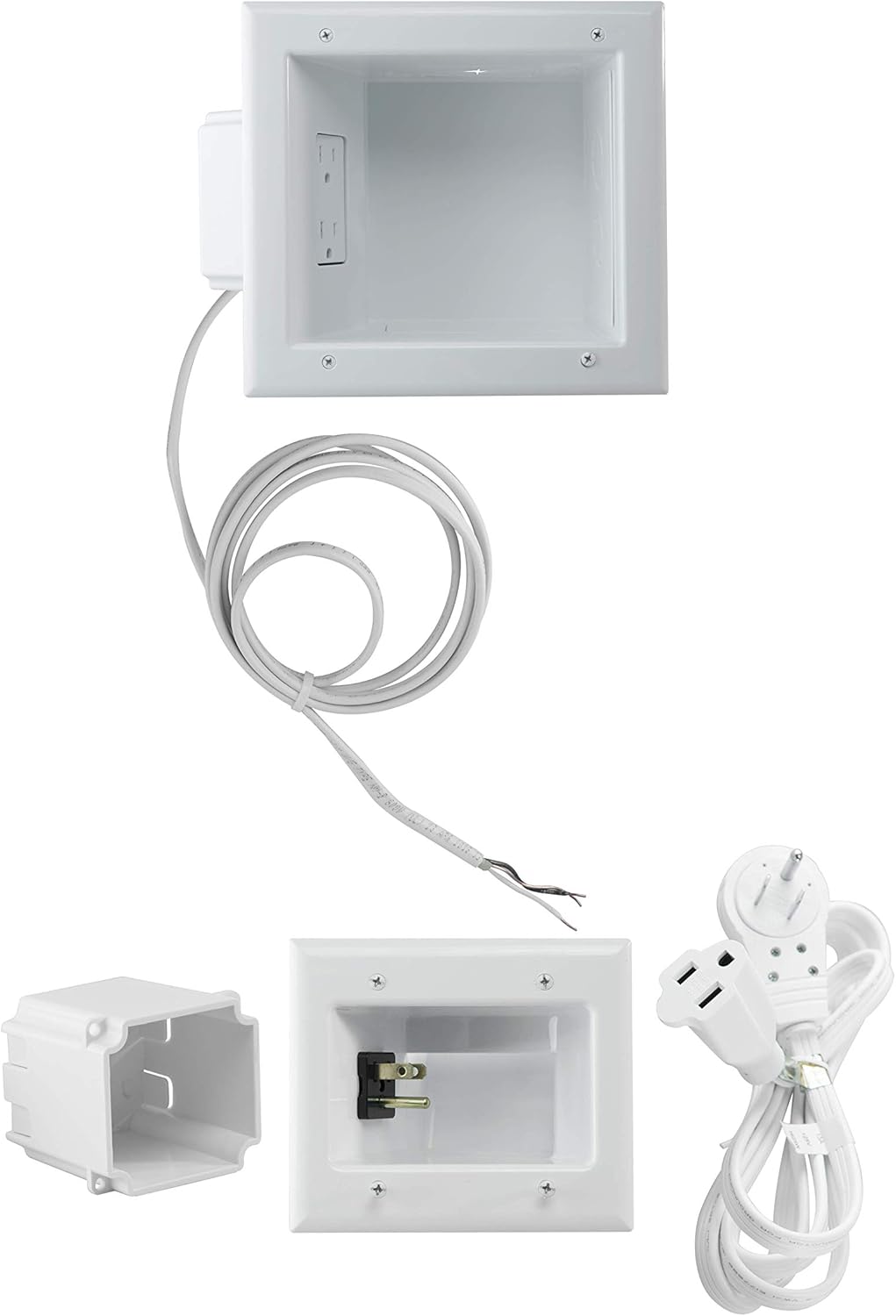 White Flat Screen TV Cable Organizer Kit M19527