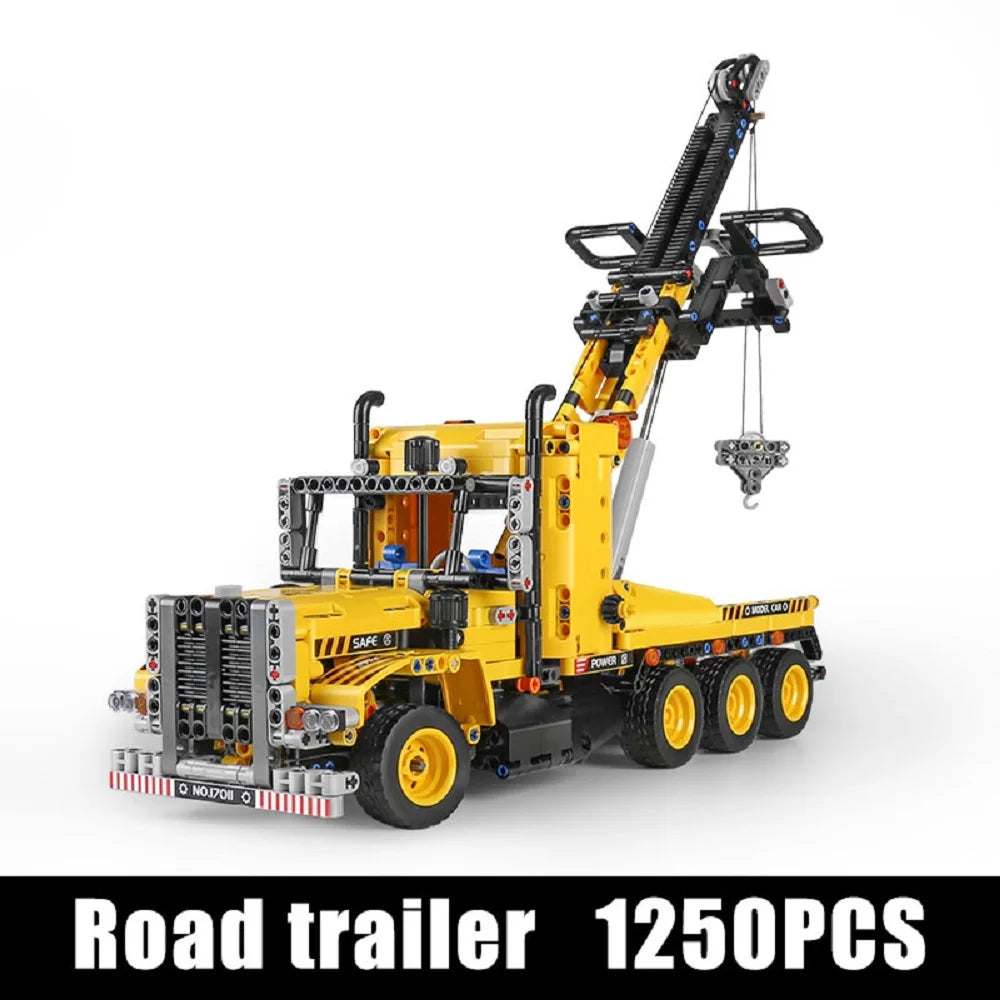 Road Trailer Tow Truck Building Blocks Kit R4792