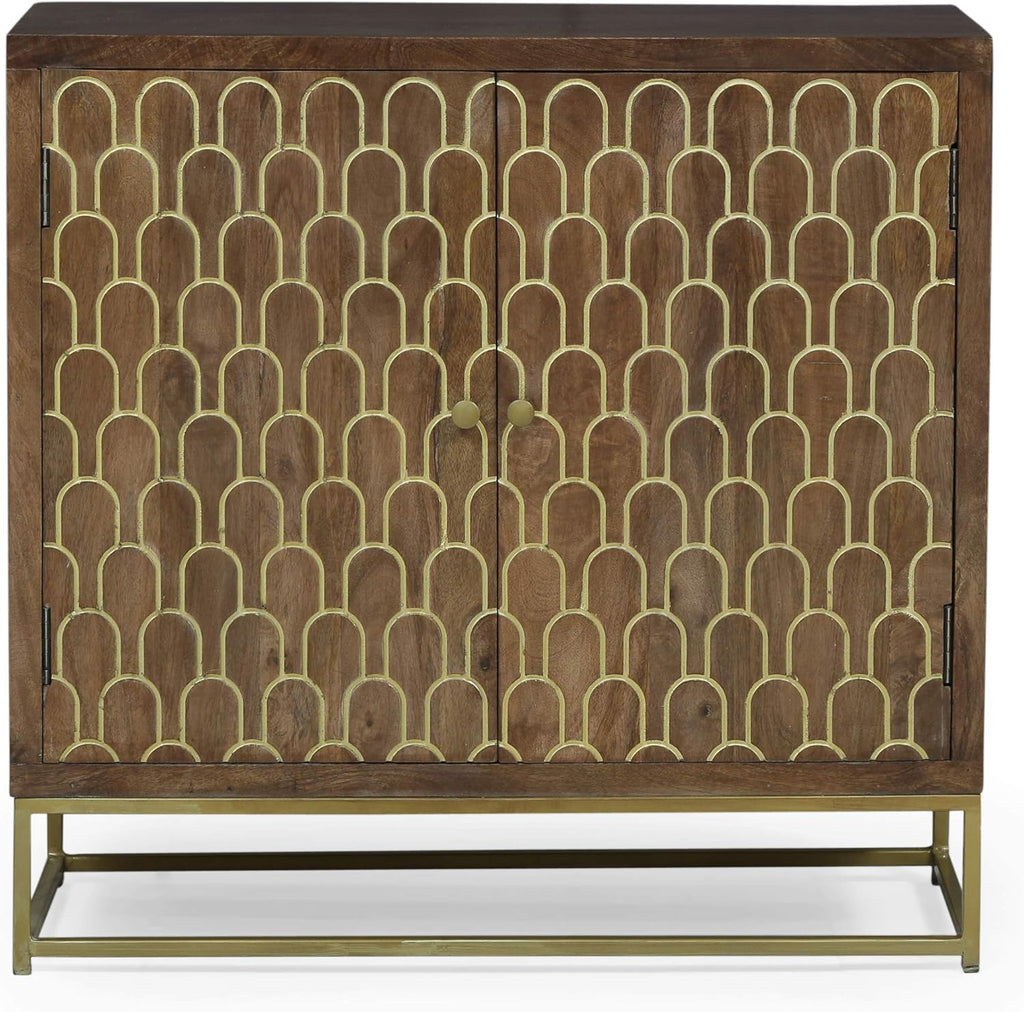 Walnut 2 Door Wooden Cabinet N996810