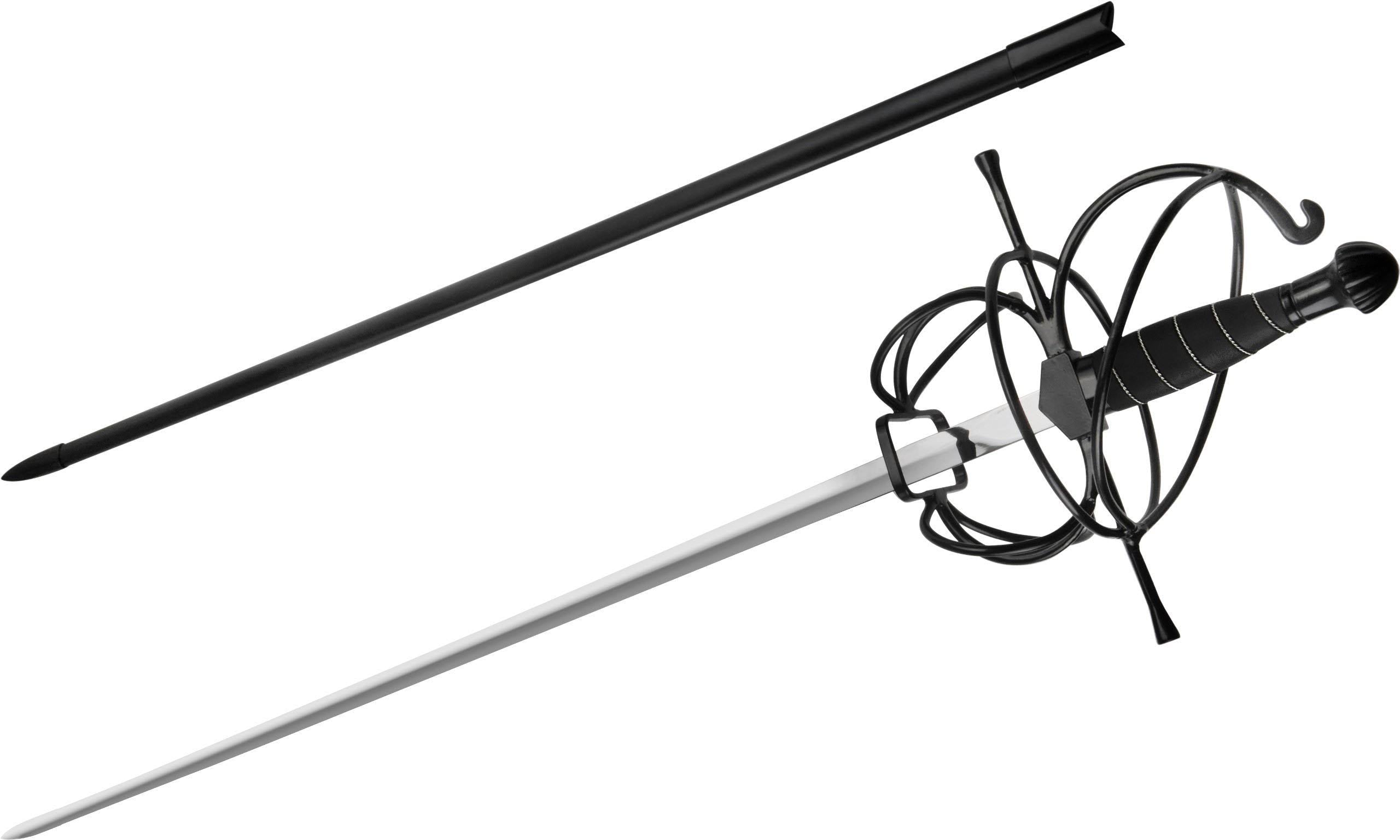 Black Wire Hilt Rapier Steel L547802