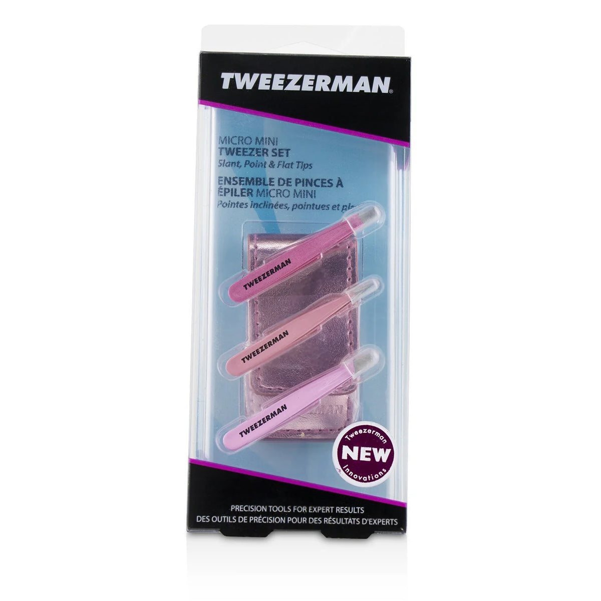 Micro Mini Tweezer Set 3pcs+1case I559471