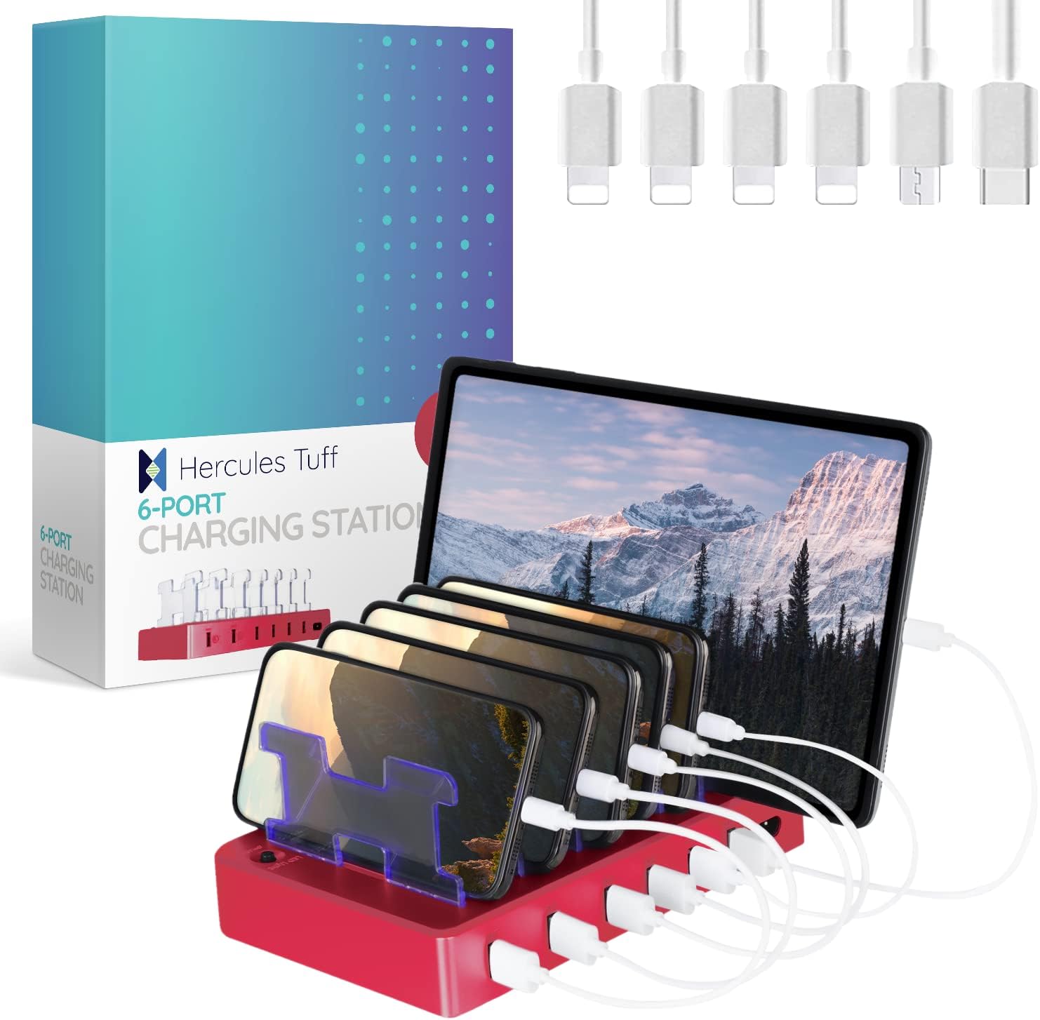 2 Pack USB Charging Station for Cell Phones Tablets T389