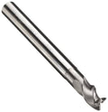 Carbide Corner Radius End Mill, Long Reach, Uncoated Bright Finish, 40-Degree, 3-Flute P589