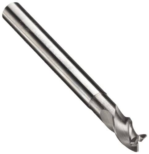 Carbide Corner Radius End Mill, Long Reach, Uncoated Bright Finish, 40-Degree, 3-Flute P589