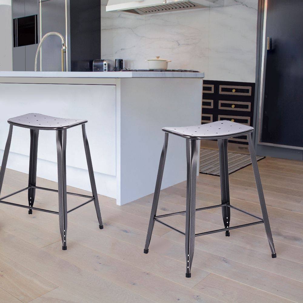 Charcoal Backless Counter Stool, 2 pack G75643