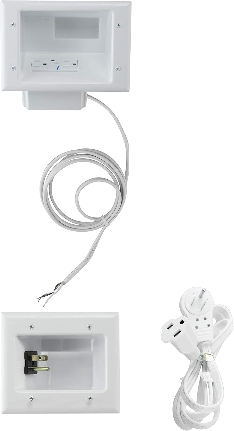 White Flat Screen TV Cable Organizer Kit M19527