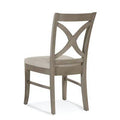 Light Blue Performance Fabric Cross Back Side Chair X223