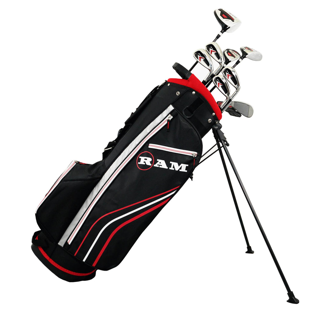 12pc Golf Clubs Set with Graphite Woods and Steel Shaft Irons S9678