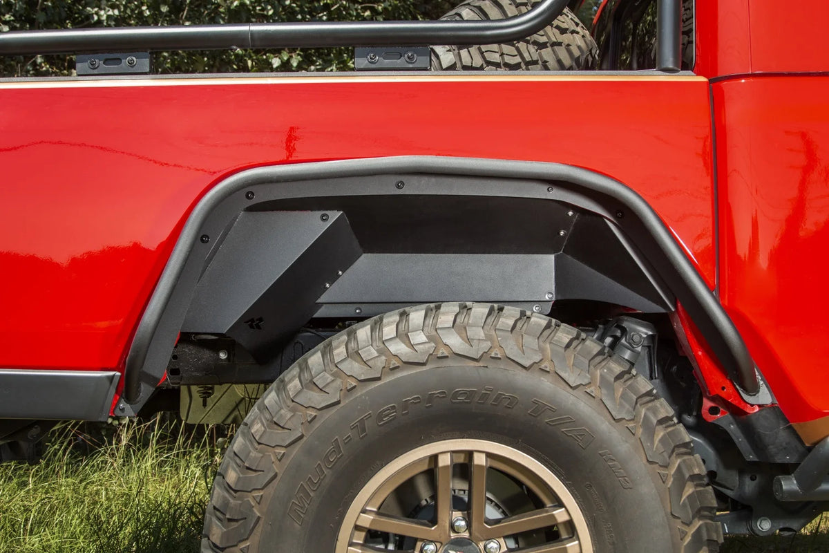 Aluminum Black Rear Inner Fender Liners for Jeep Gladiator JT B63934