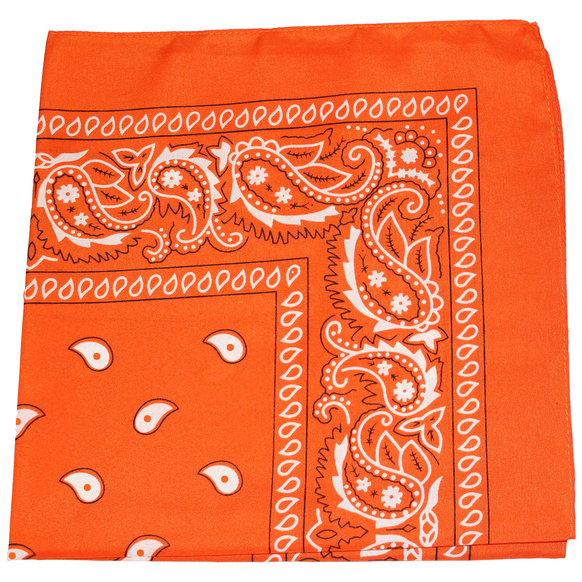 Orange 100% Polyester Bandanas - 72 Pack D4978
