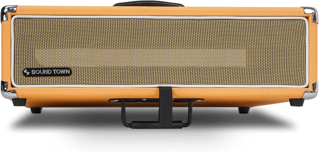 Vintage 2U Amp Rack Case with Rubber Feet, Dust Cover, Kickstand, Orange U5709