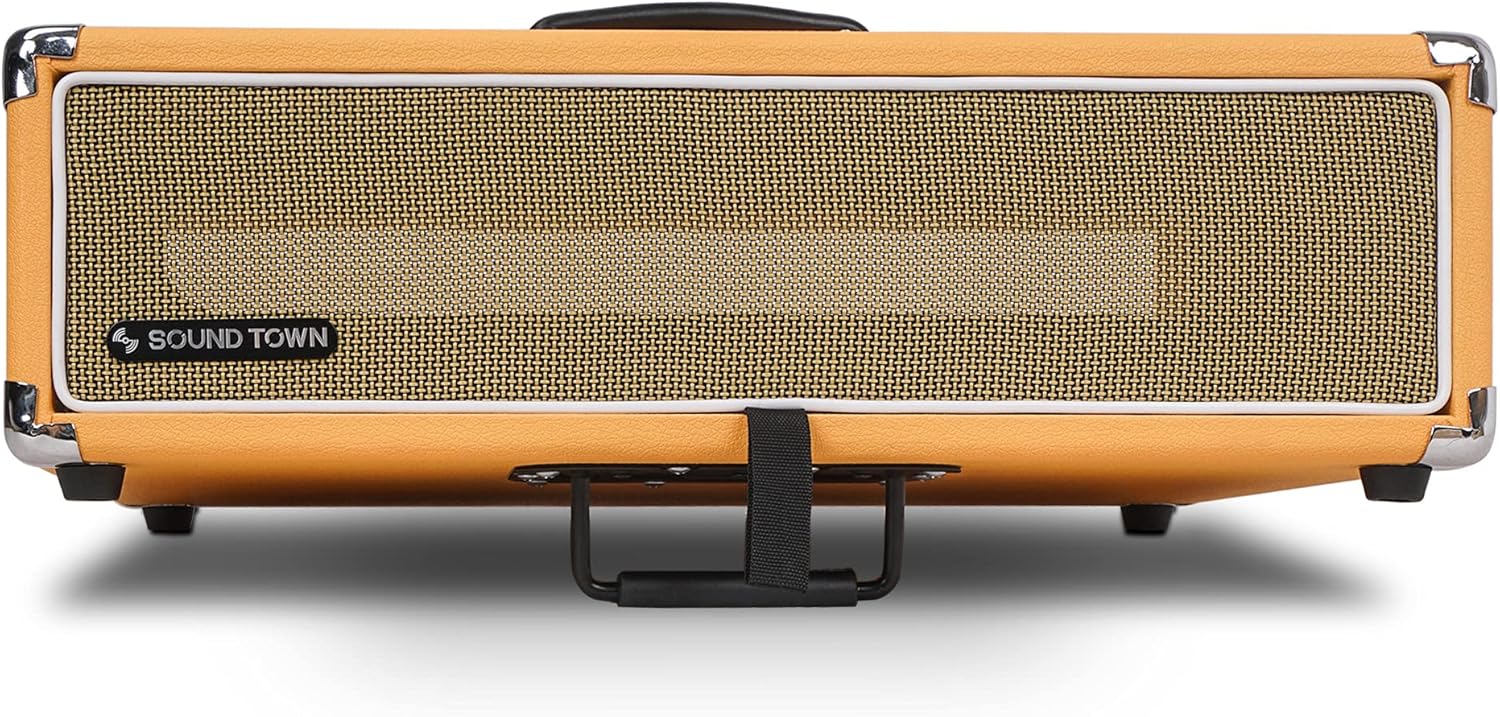 Vintage 2U Amp Rack Case with Rubber Feet, Dust Cover, Kickstand, Orange U5709