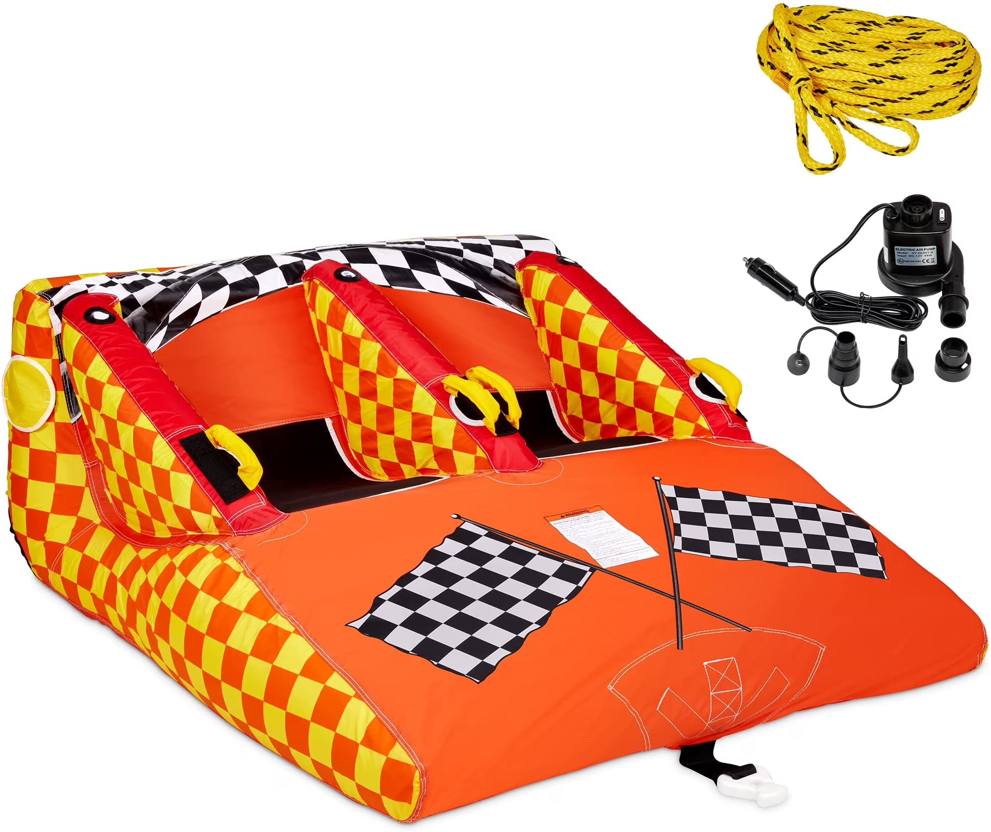 Red Towable Water Tube with Cushion Seats O8625