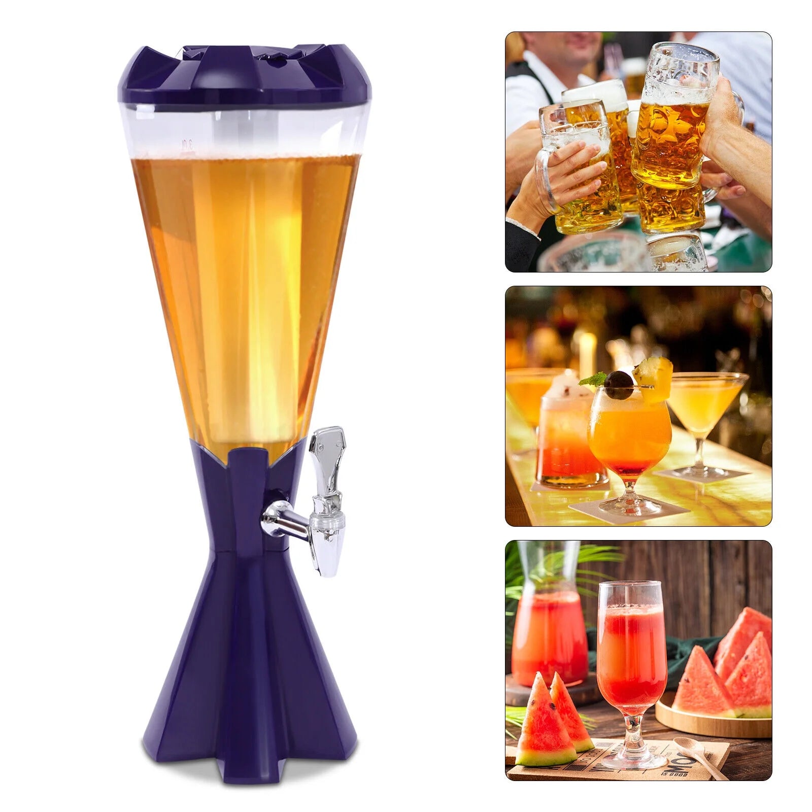 3L Beer Tower Dispenser with LED Lights H3363