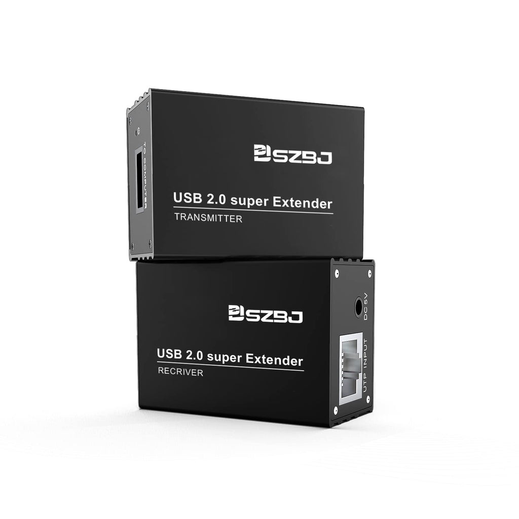 USB Extender over RJ45 Cat5E/6 with Power Adapter, 2 USB2.0 Output, Pack of 2 R111