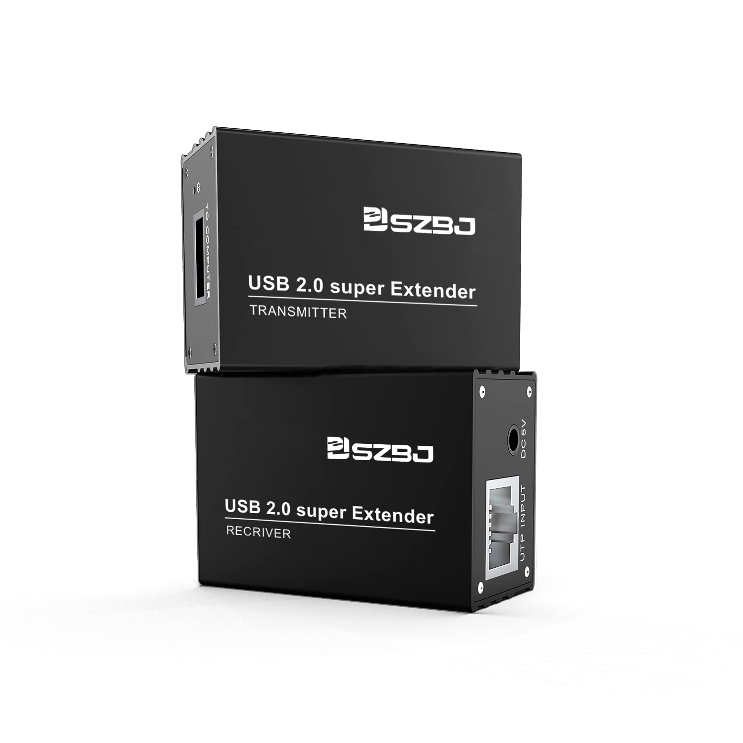 USB Extender over RJ45 Cat5E/6 with Power Adapter, 2 USB2.0 Output, Pack of 2 R111