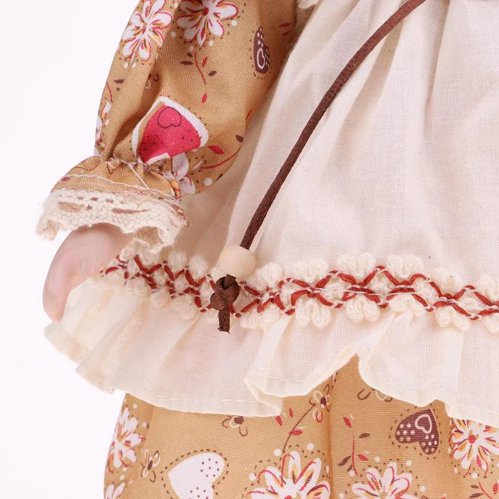 30cm Porcelain Doll Figure with Stand O66501