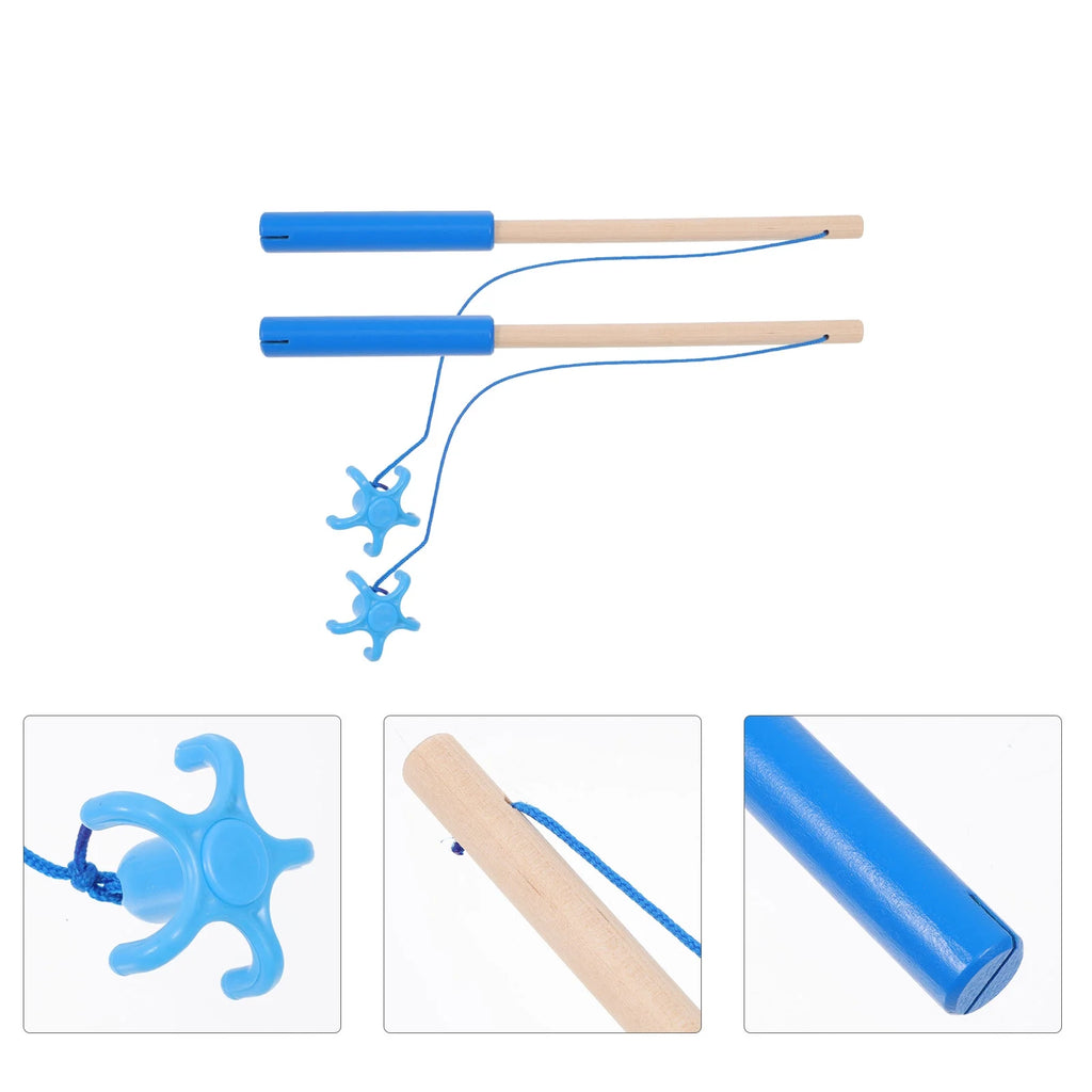 Magnetic Fishing Rod Wooden Game Educational Toy P80812