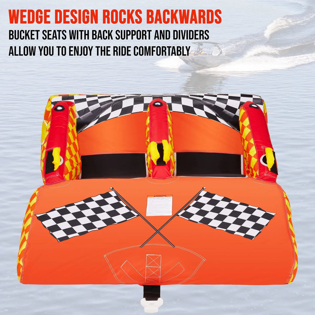 Red Towable Water Tube with Cushion Seats O8625