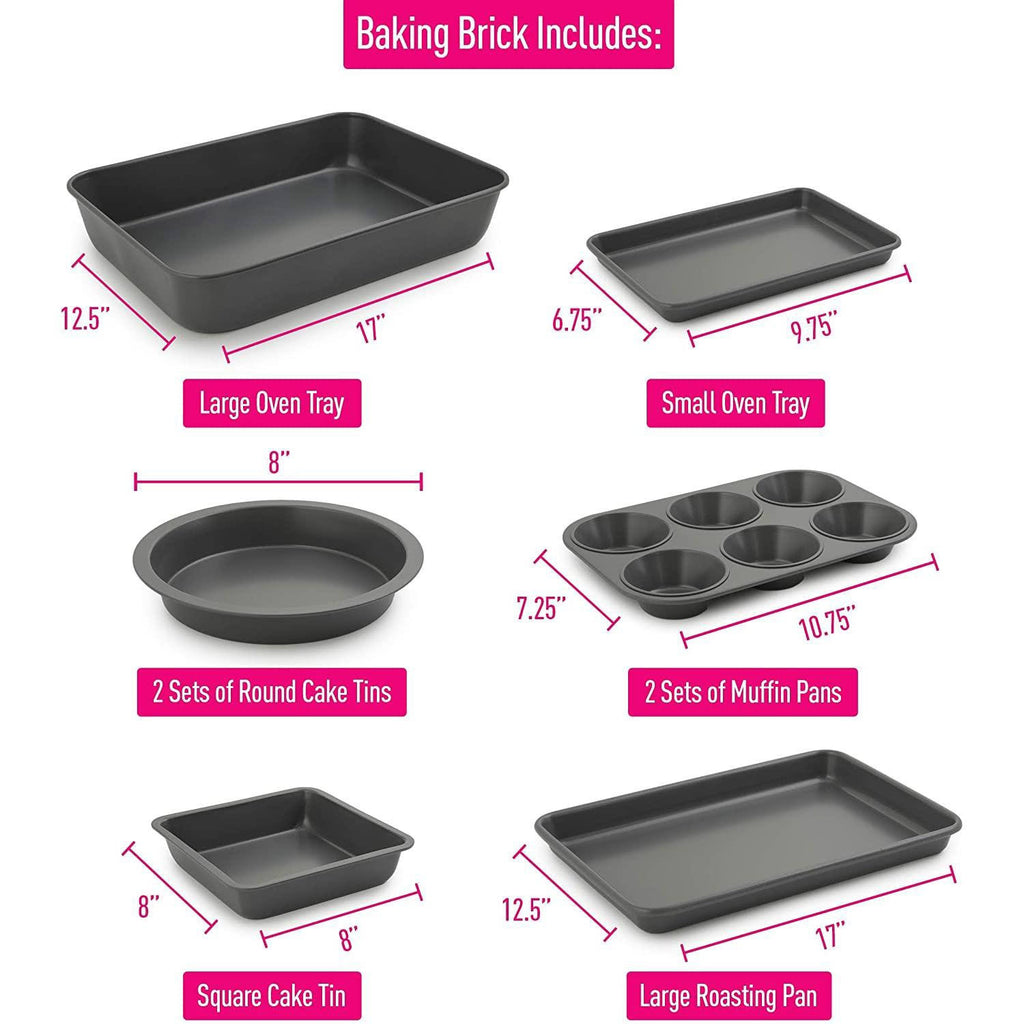 8 Piece Nonstick Carbon Steel Baking Pan Set Z85891
