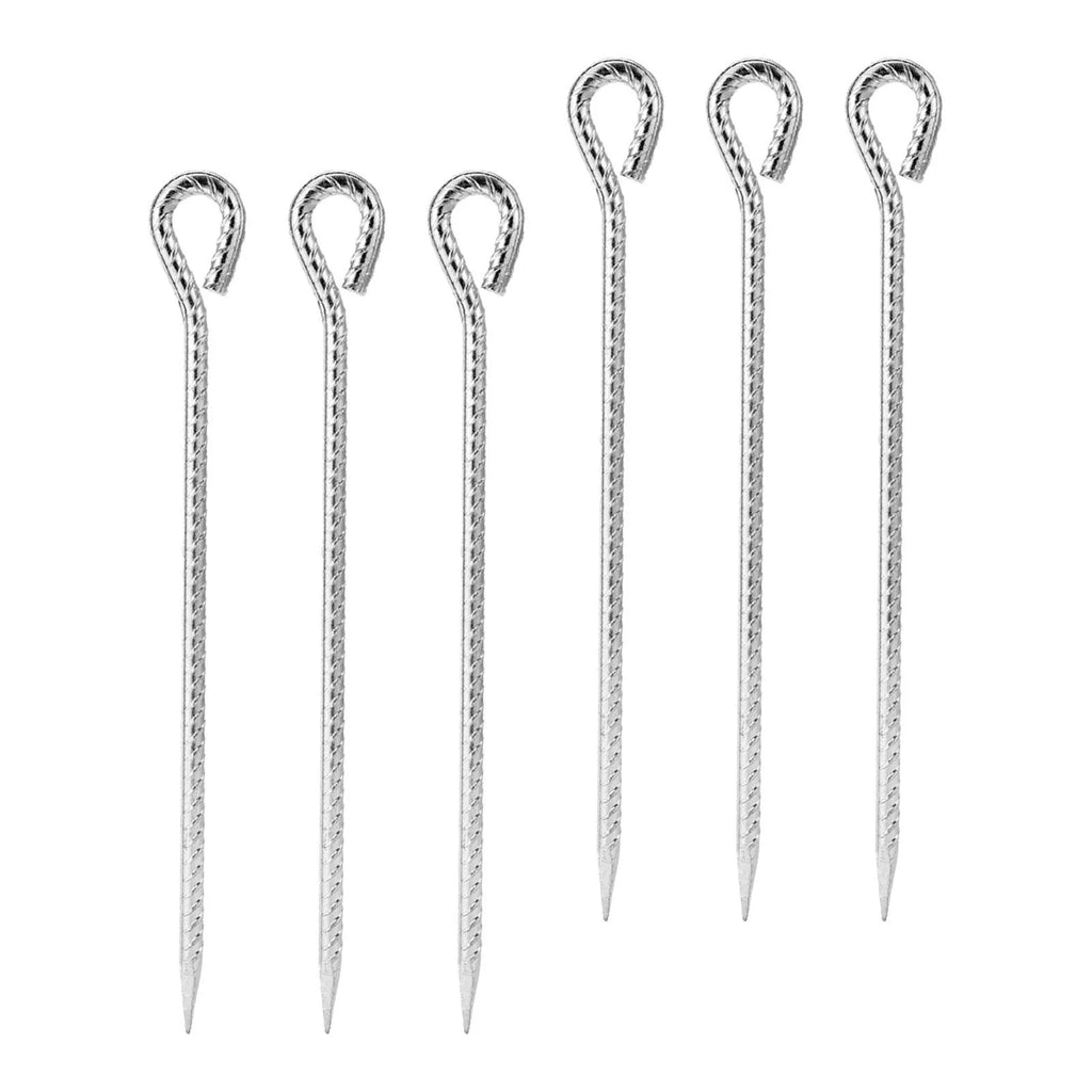 6 Pieces Tent Stakes Pegs with Hook 35CM V7178