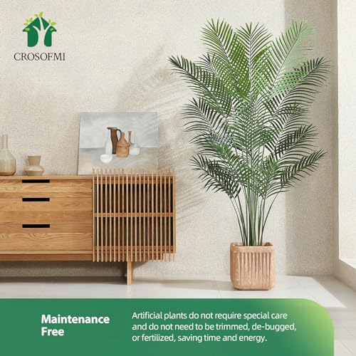 Artificial Areca Palm Plant 6Feet Fake Tropical Palm Tree in Pot W1625