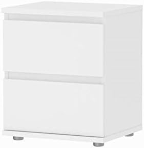 White 2 Drawer Nightstand B5433