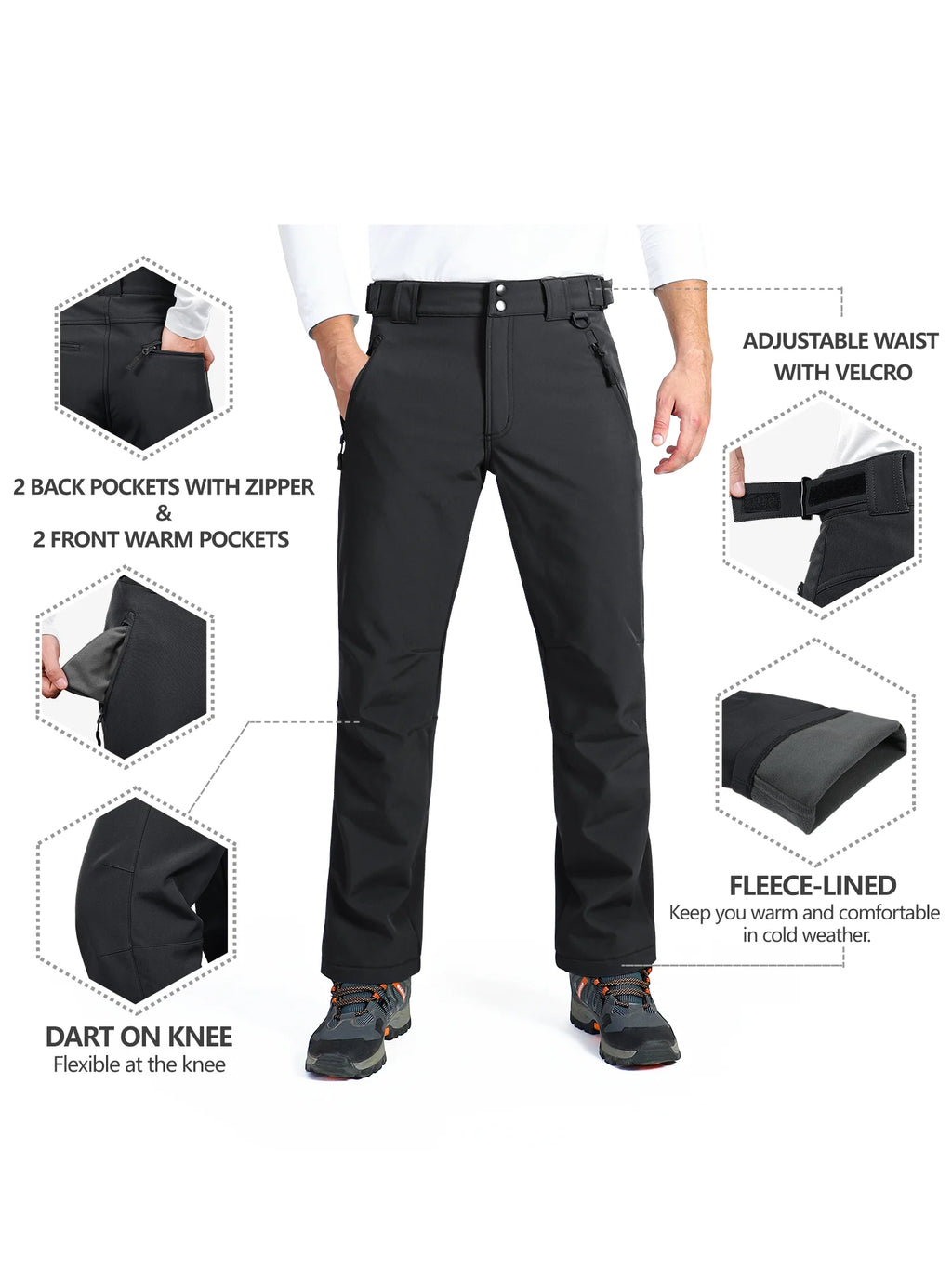 Fleece Lined Waterproof Snow Pants O592