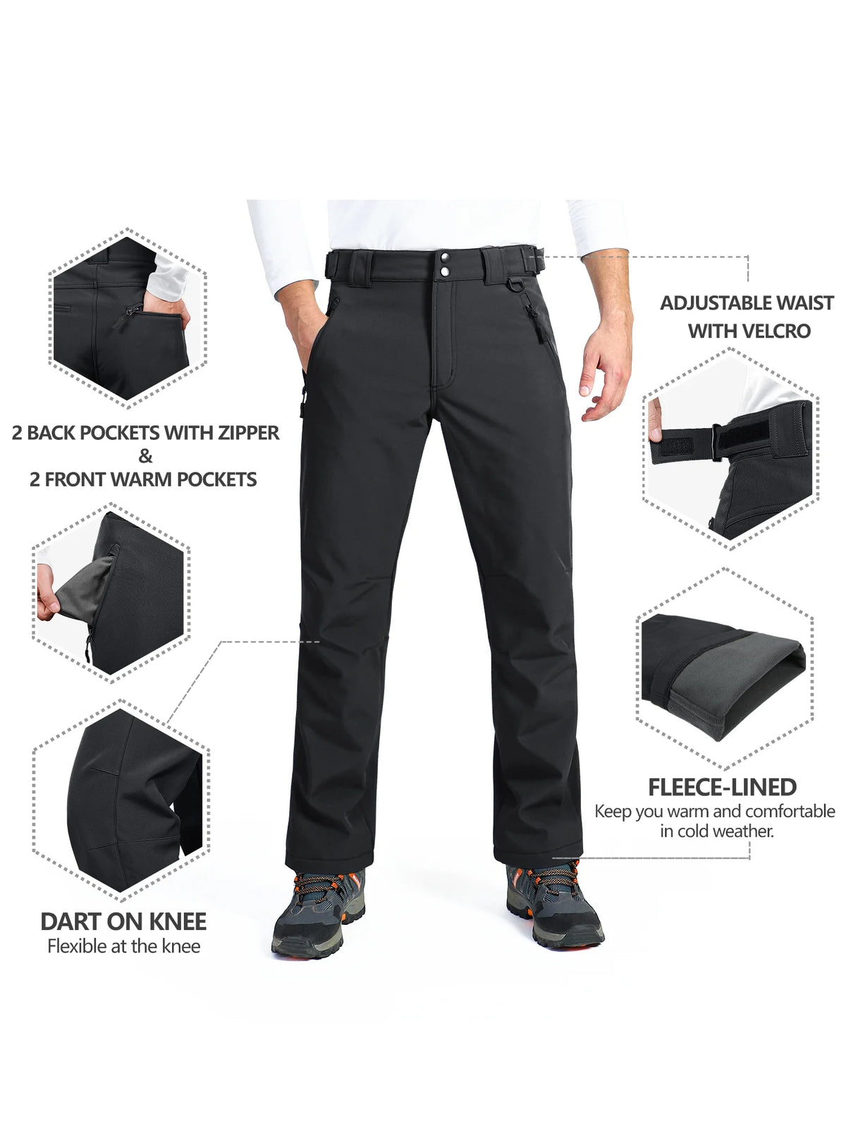 Fleece Lined Waterproof Snow Pants O592