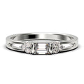 1.00 Carat Baguette Cut Diamond Moissanite Engagement Ring in 10k Solid White Gold N82958