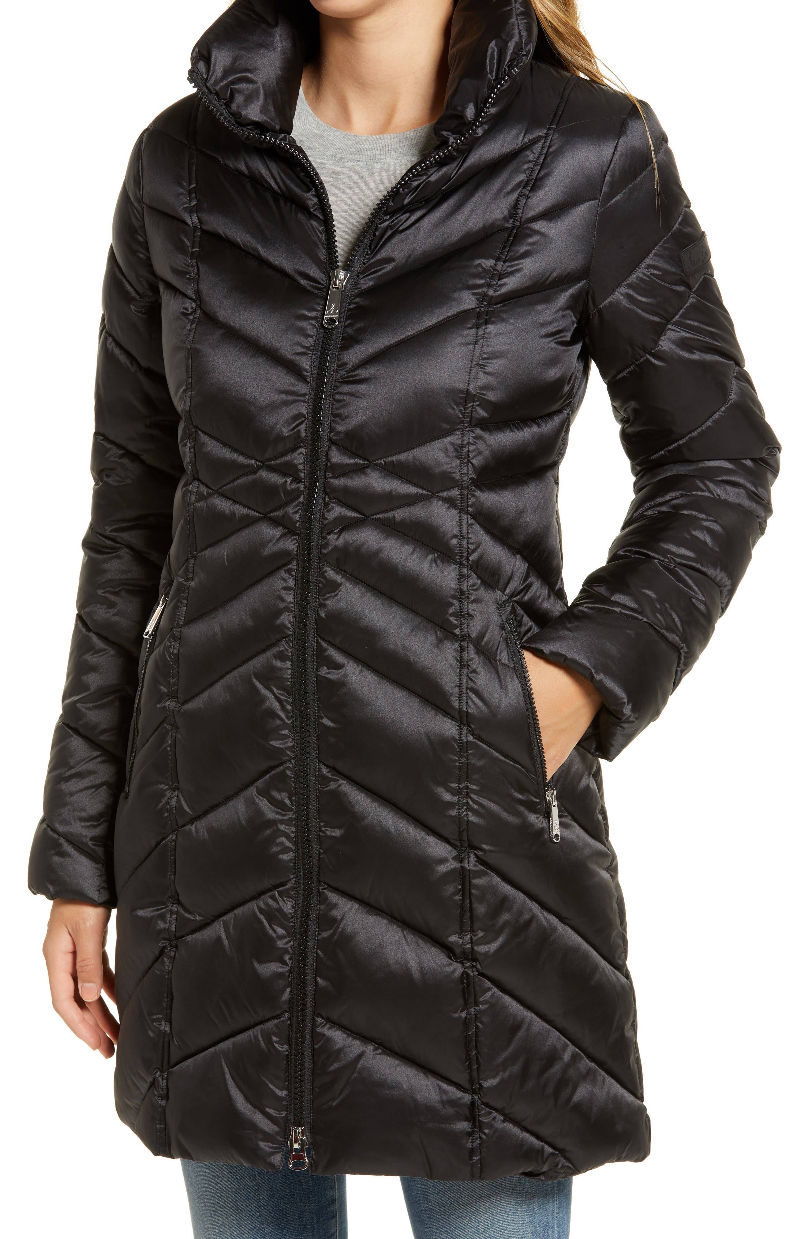 Grey Hooded Puffer Coat I442876