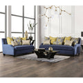Navy Fabric Upholstered 2-Piece Sofa Set M33737