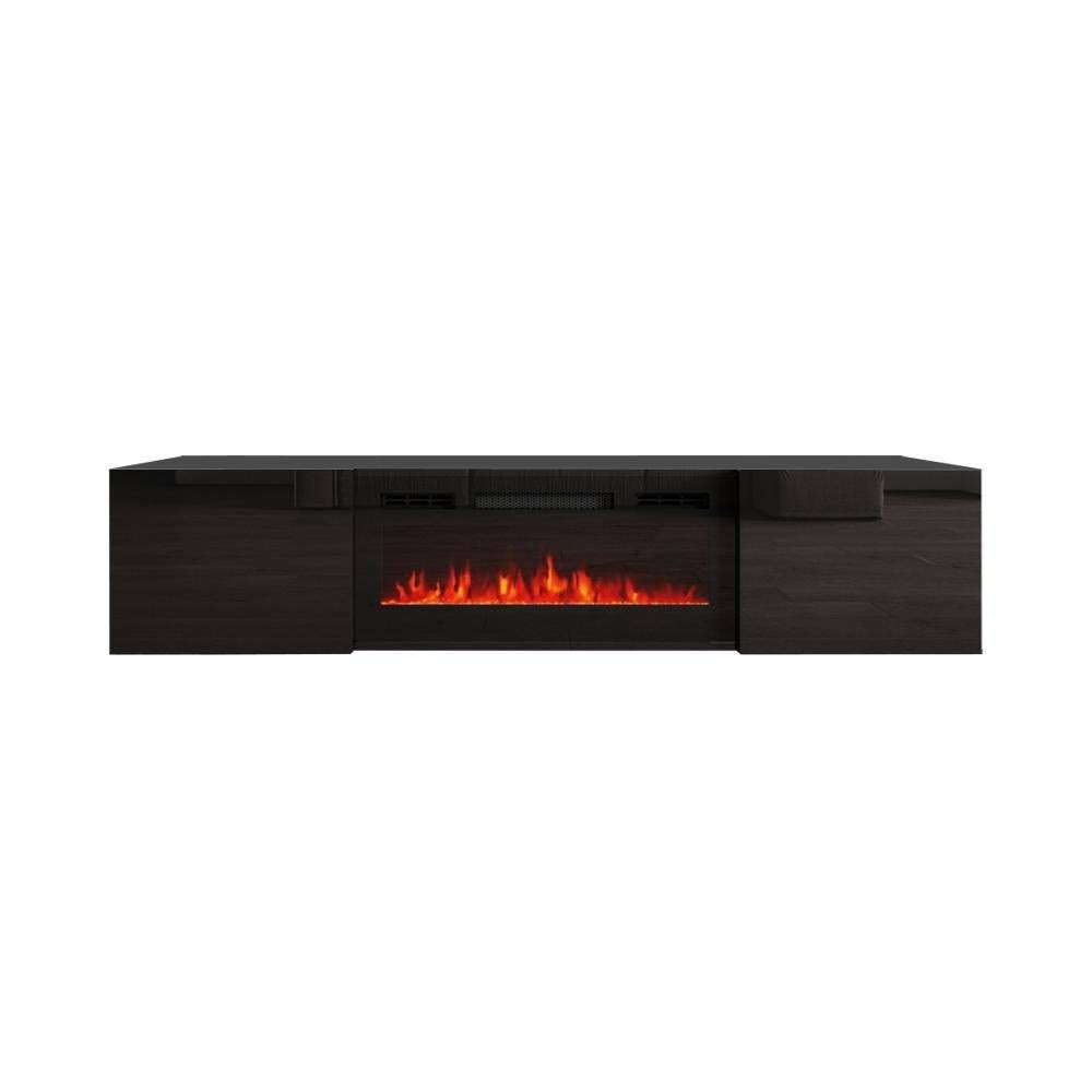 White Wall Mounted Electric Fireplace TV Stand H747459