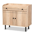 Oak Brown 2-Door Finished Wood Kitchen Storage Cabinet G672