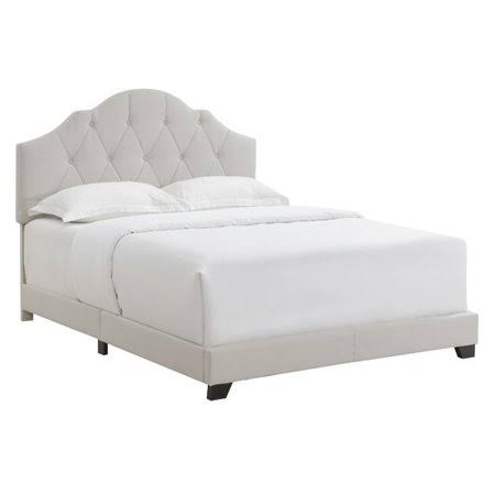 Queen Gray Upholstered Panel Bed E534703