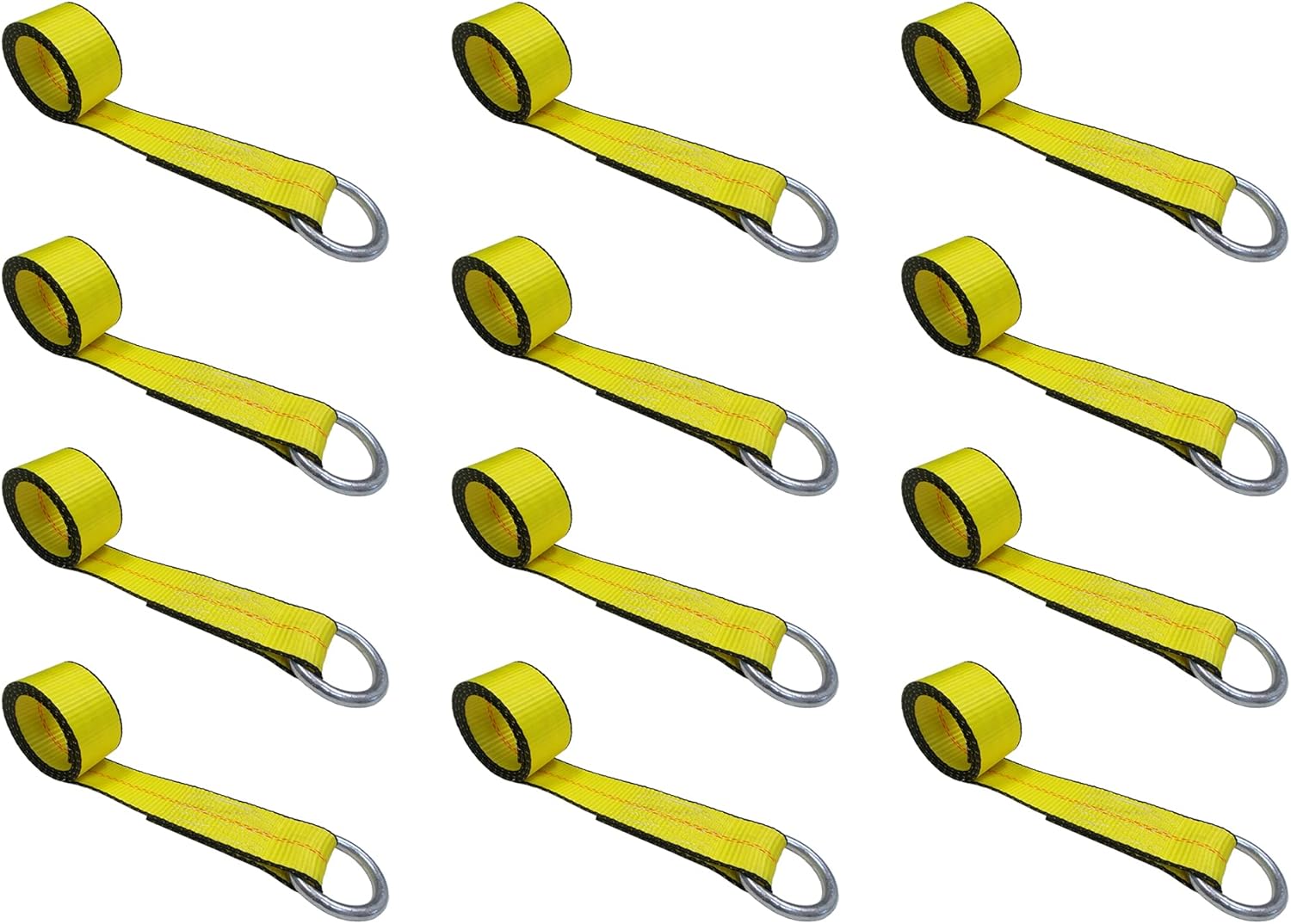 2 in x 10’ Red O-Ring Trailer Tie Down Lasso Strap, 10 Pack E84072