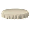 Ivory Plastic Round Tablecover J37105