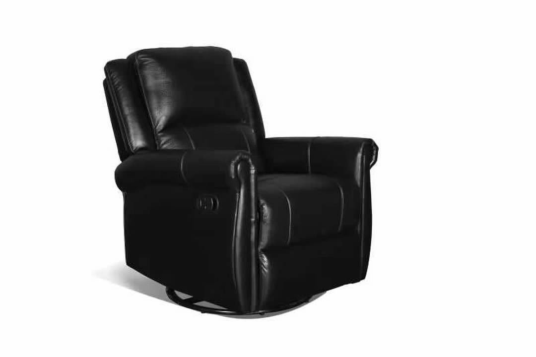 Brown PU Manual Swivel Glider Recliner Chair U203302