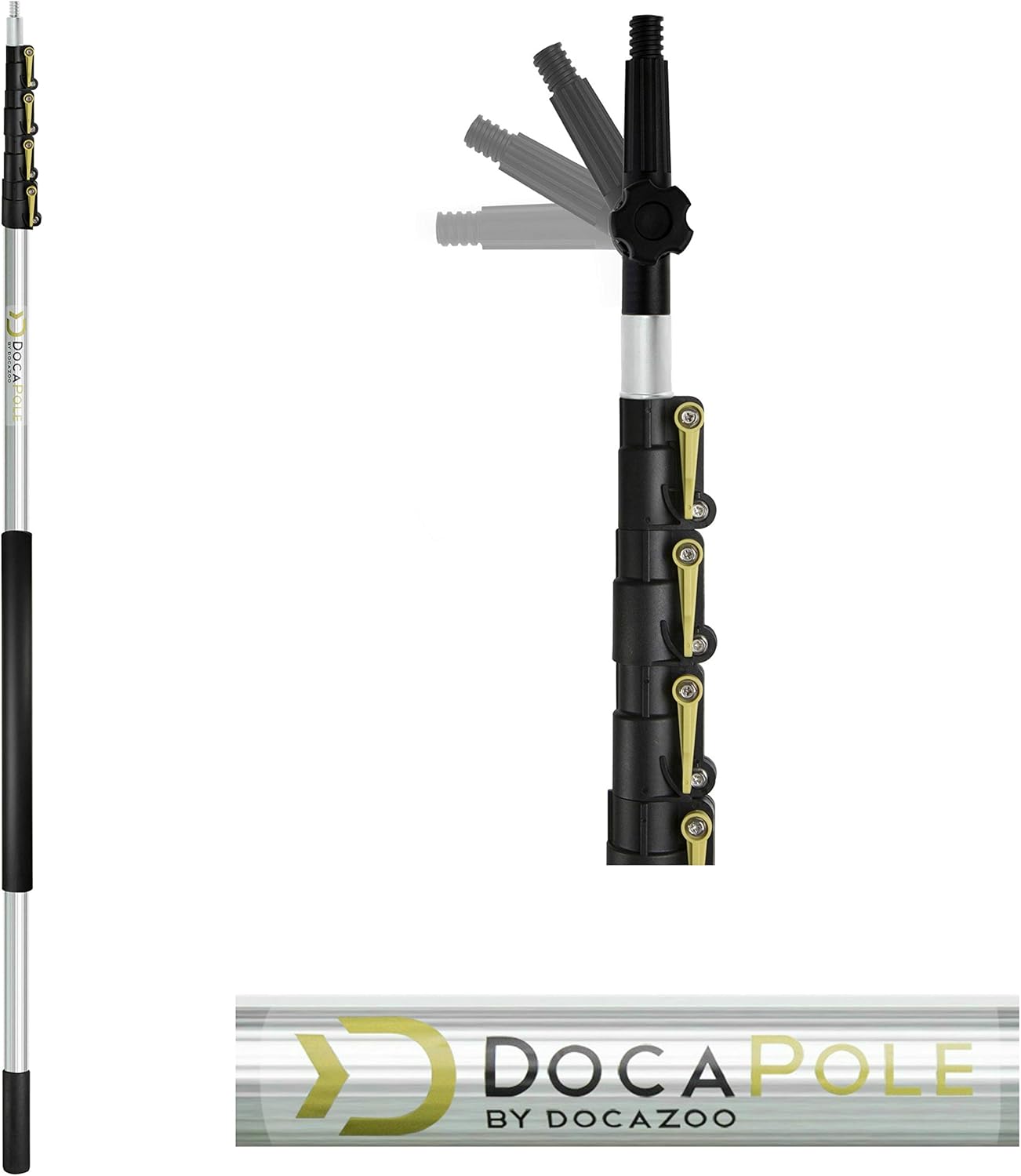 6-24 Foot Hard Bristle Brush Extension Pole U8368