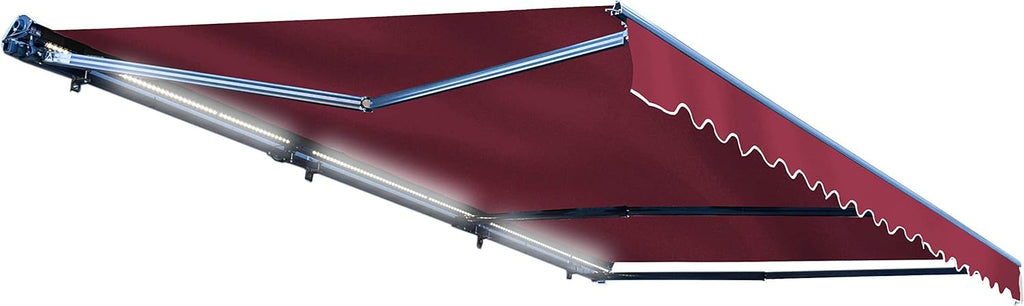 Green Motorized Retractable Patio Awning 16 x 10 Feet B61785