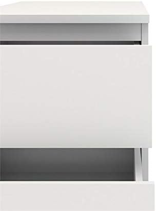 White 2 Drawer Nightstand B5433