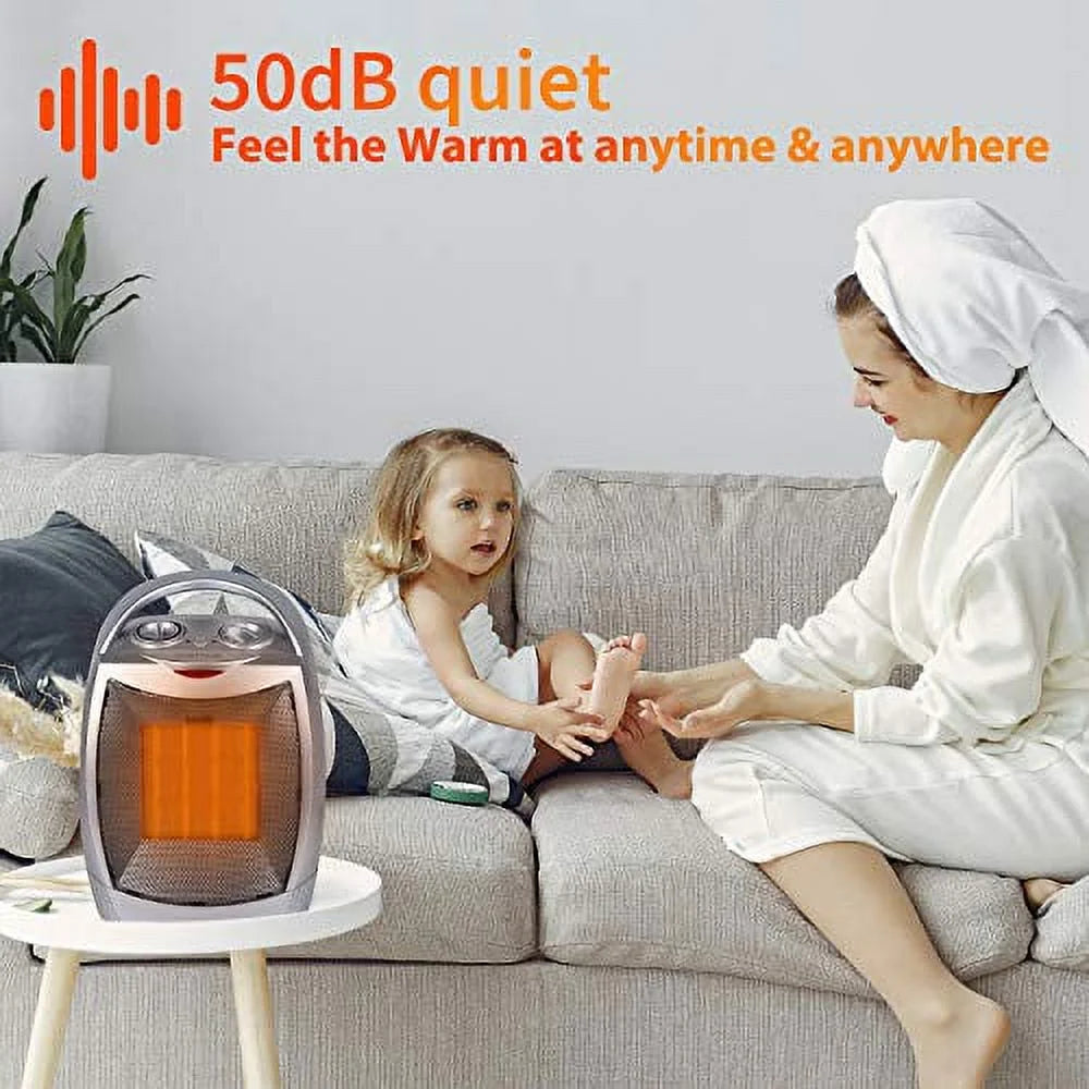 Silver Ceramic Electric Space Heater 1500W A4421