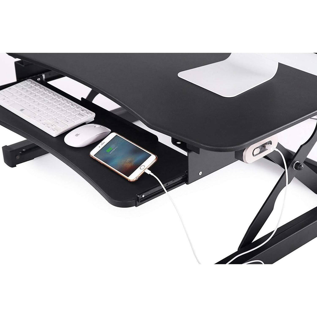 2-Tier Electric Desk Converter with 36x24x22 Upper Work Surface J757