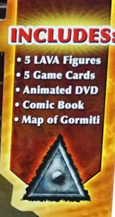 5 Lava Figures + 5 Game Cards + Animated DVD + Comic Book + Map of Gormiti I401149