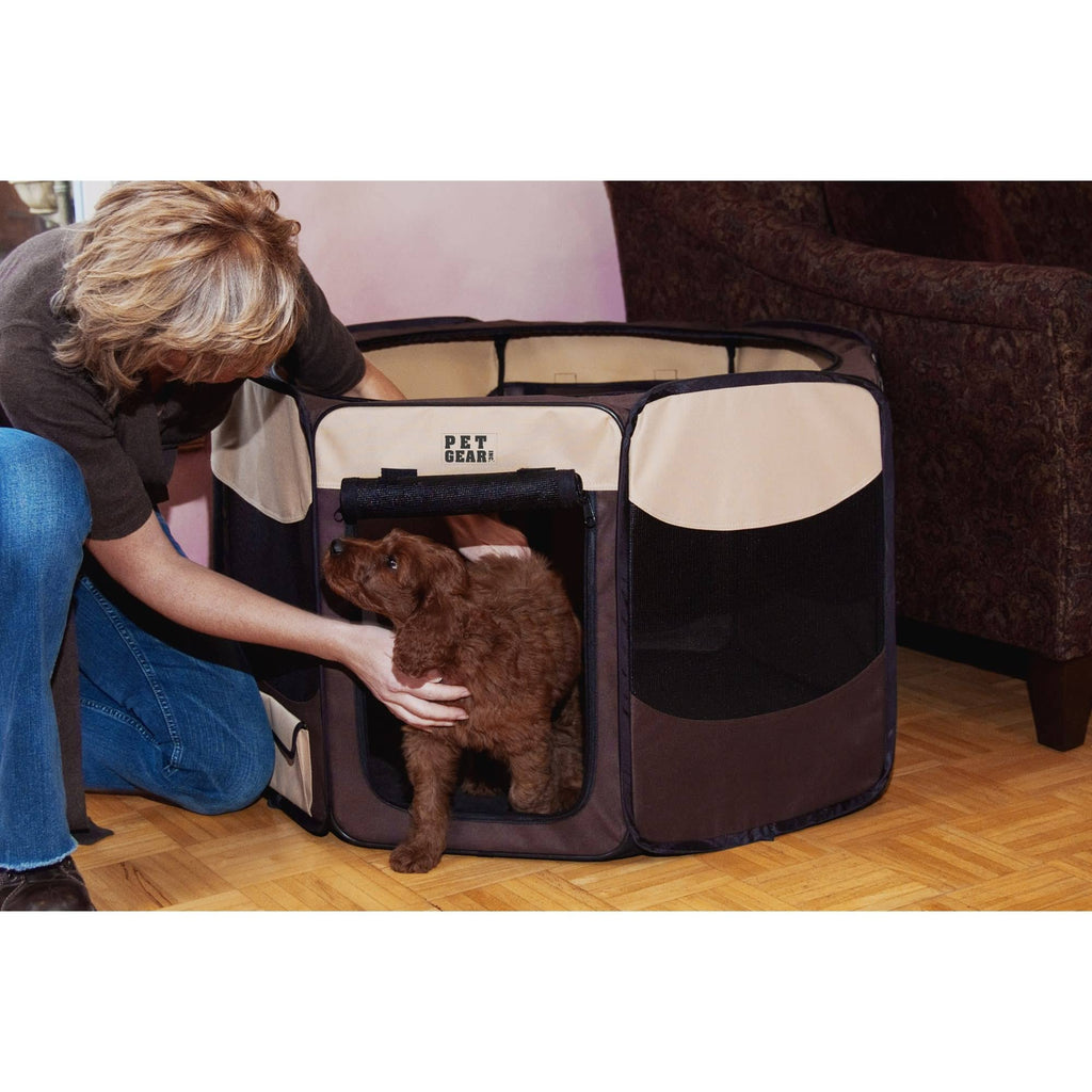 Soft-Sided Pet Pen with Removable Top, Sahara, 42x22 R566