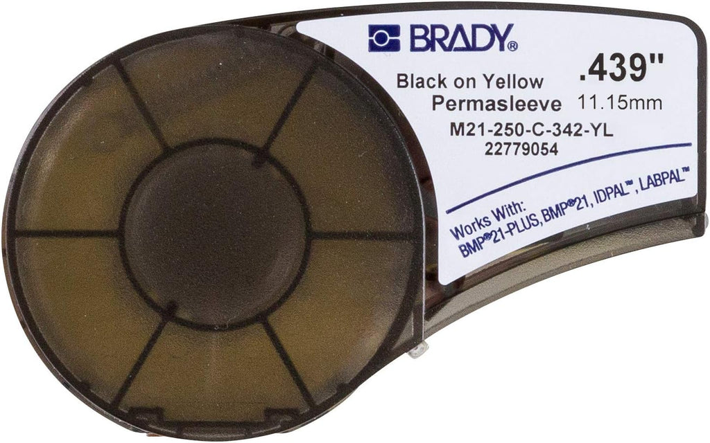 Black on Yellow Heat Shrink Tubing, .335" Width, 7' Length, Pack of 2 Z751
